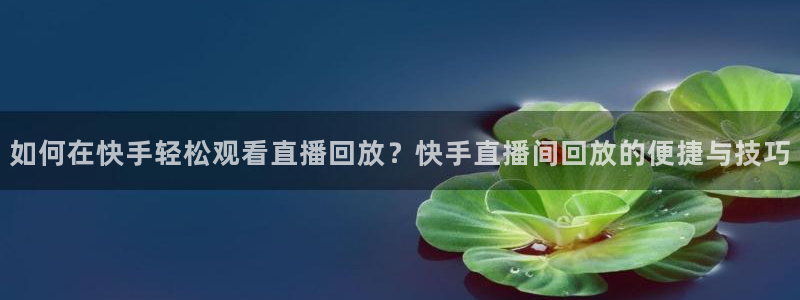 51视频在线直播nba：如何在快手轻松观看直播回放？快手直播间回放的便捷与技巧